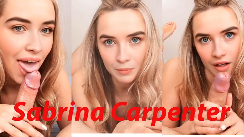 Sabrina Carpenter amazing teasing and blowjob