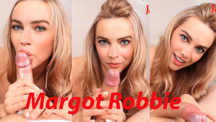 Margot Robbie Barbie's amazing teasing and blowjob