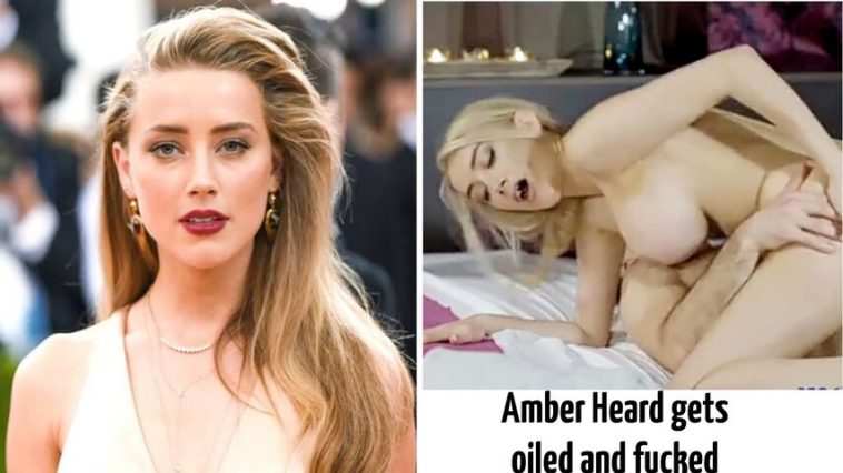 Amber Heard Gets oiled and fucked