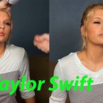 Taylor Swift receives a facial