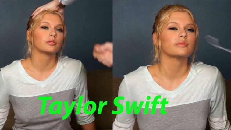 Taylor Swift receives a facial